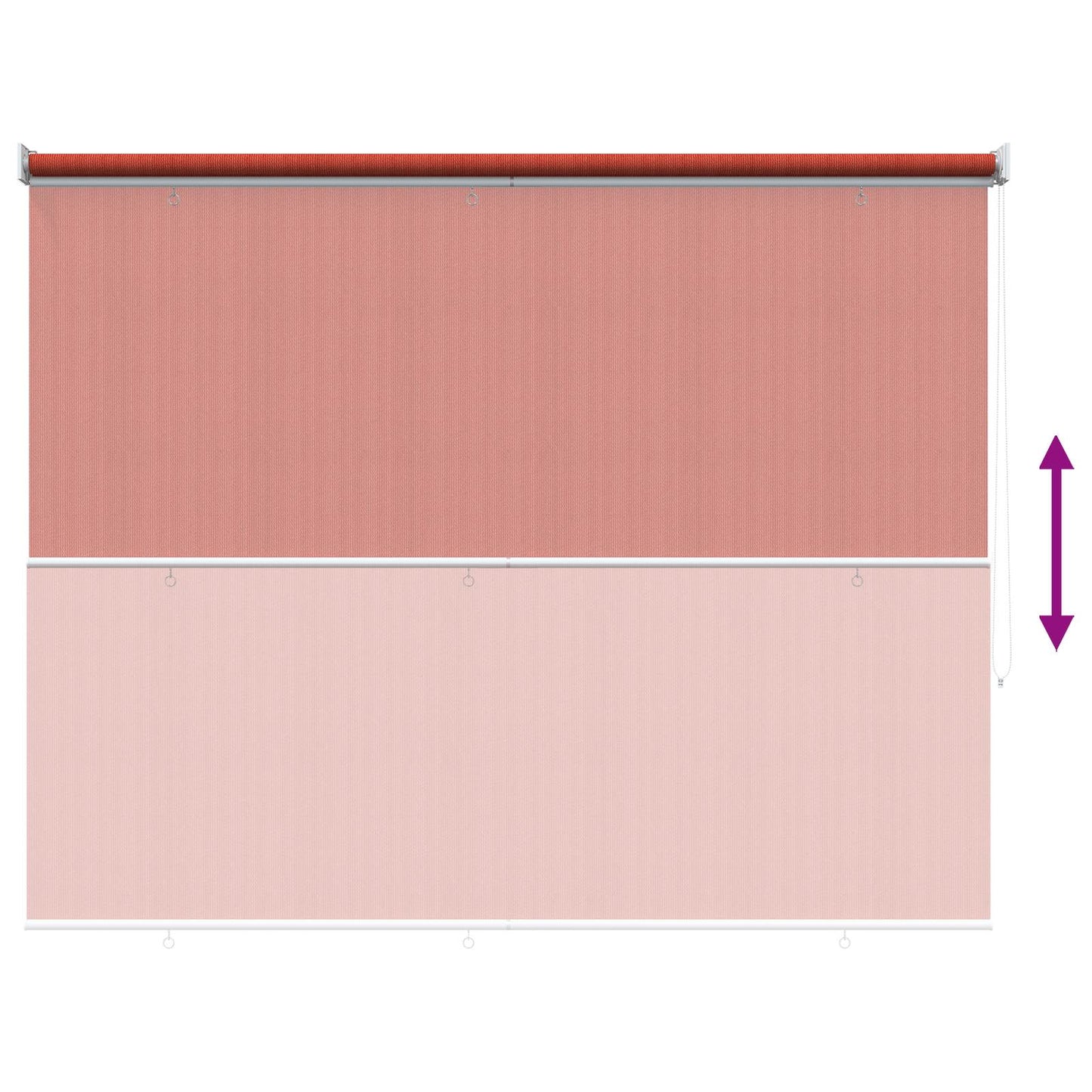 Udendørs rulleskærm 90% UV blok Terracotta 200 x 140 cm HDPE