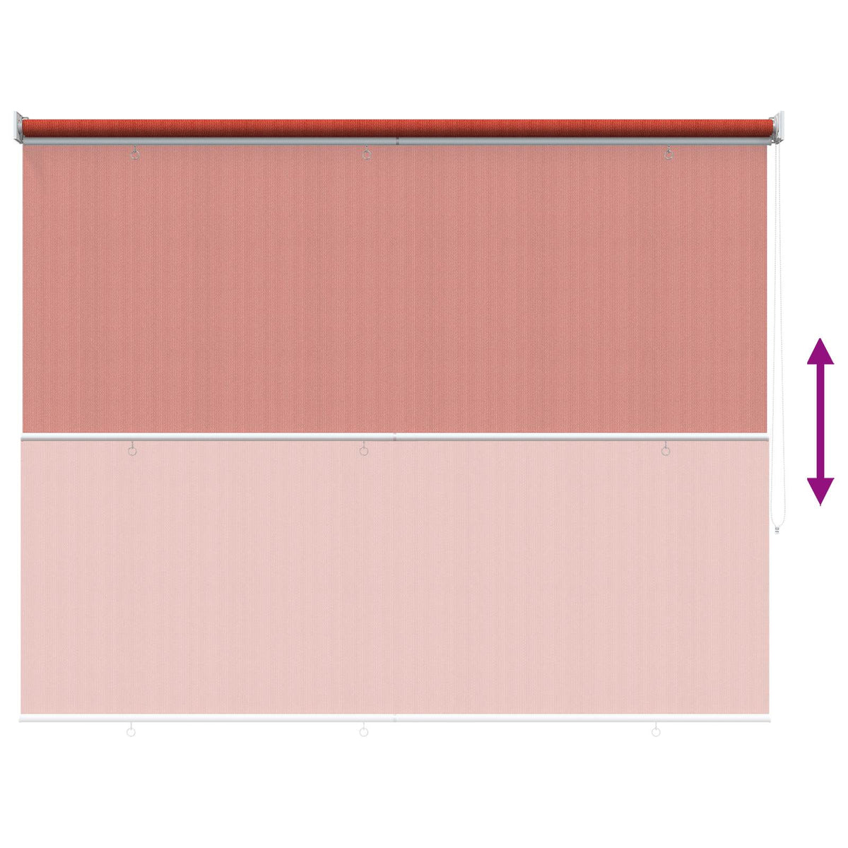 Udendørs rulleskærm 90% UV blok Terracotta 160 x 230 cm HDPE