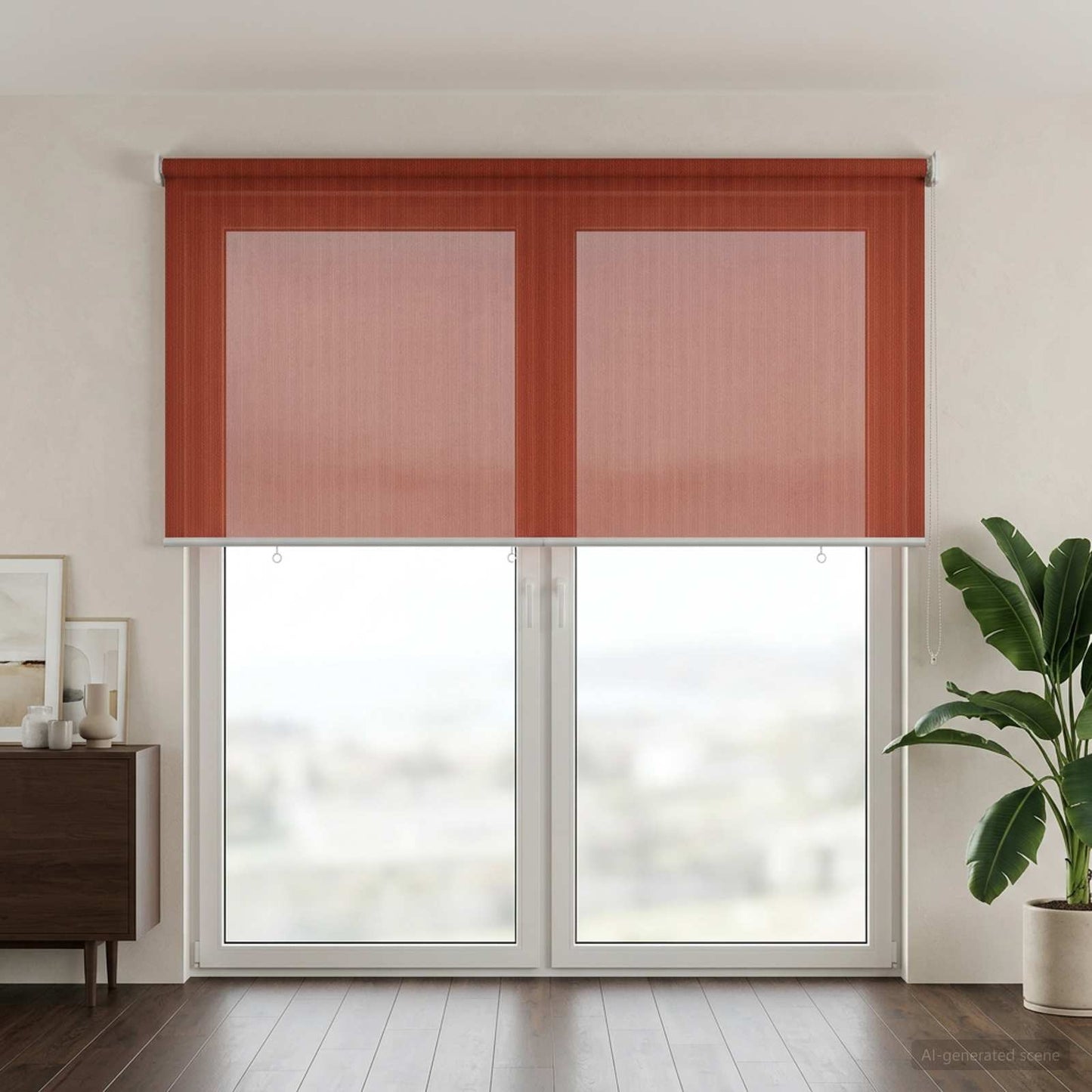 Udendørs rulleskærm 90% UV blok Terracotta 180 x 230 cm HDPE