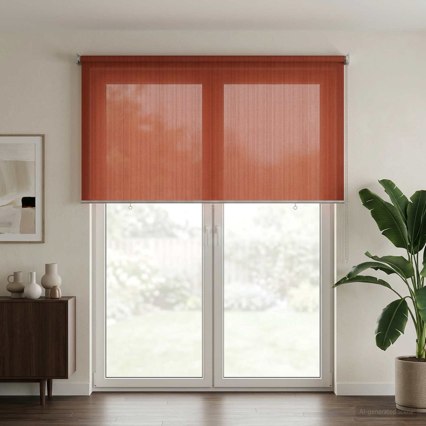 Udendørs rulleskærm 90% UV blok Terracotta 350 x 230 cm HDPE