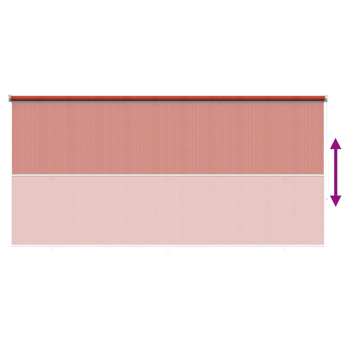 Udendørs rulleskærm 90% UV blok Terracotta 350 x 230 cm HDPE