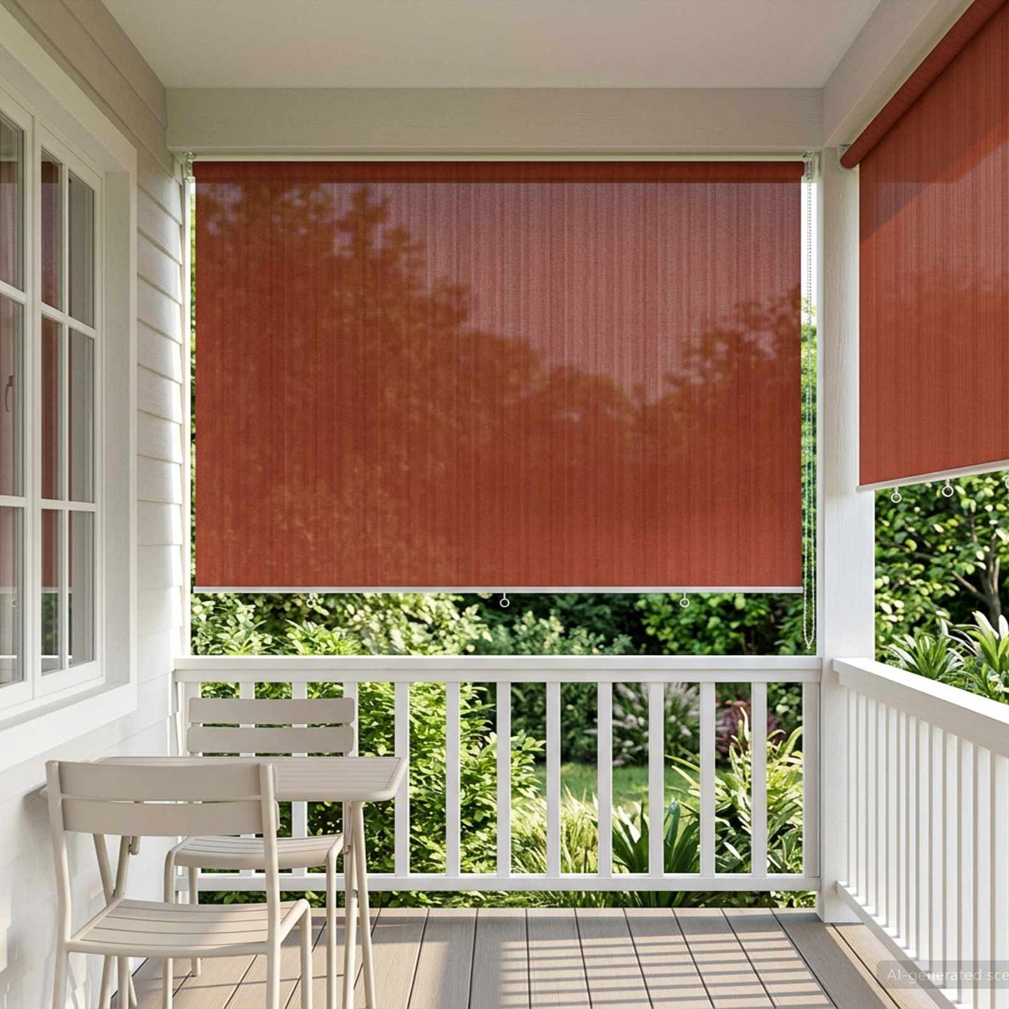 Udendørs rulleskærm 90% UV blok Terracotta 400 x 230 cm HDPE