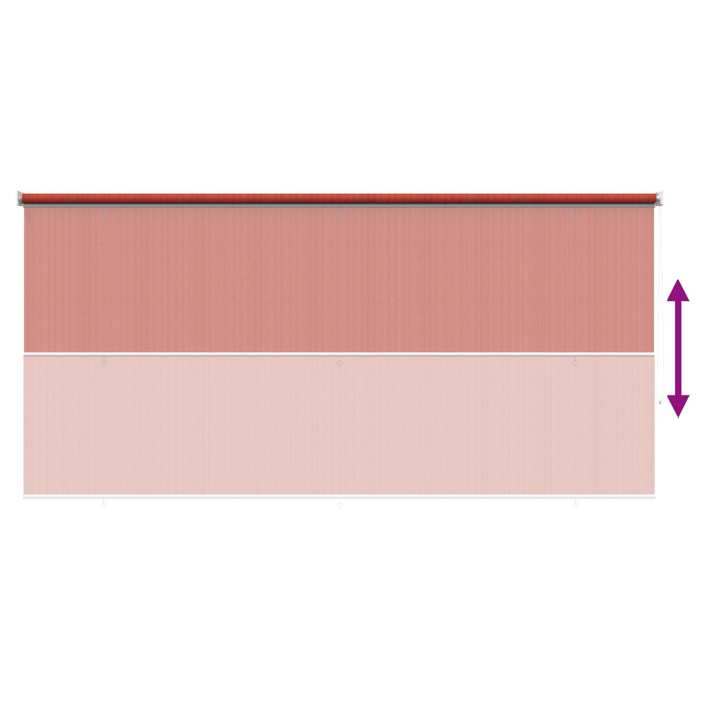 Udendørs rulleskærm 90% UV blok Terracotta 400 x 230 cm HDPE