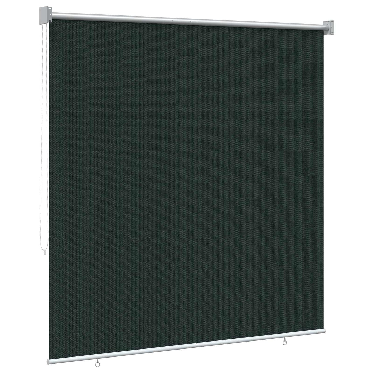Udendørs rulleskærm 90% UV blok Mørkegrøn 160 x 140 cm HDPE