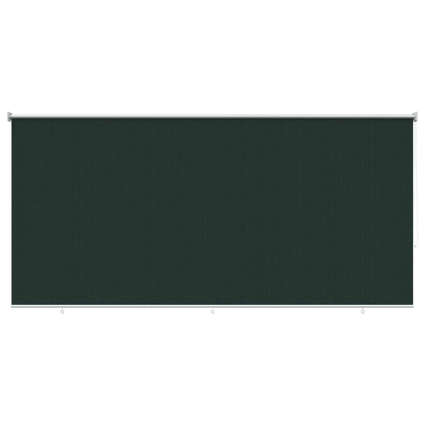 Udendørs rulleskærm 90% UV blok Mørkegrøn 300 x 230 cm HDPE