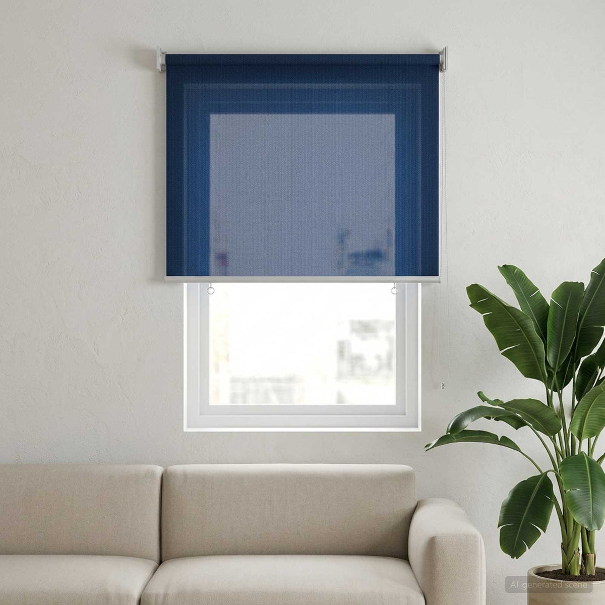 Udendørs rulleskærm 90% UV blok Blå 80 x 140 cm HDPE