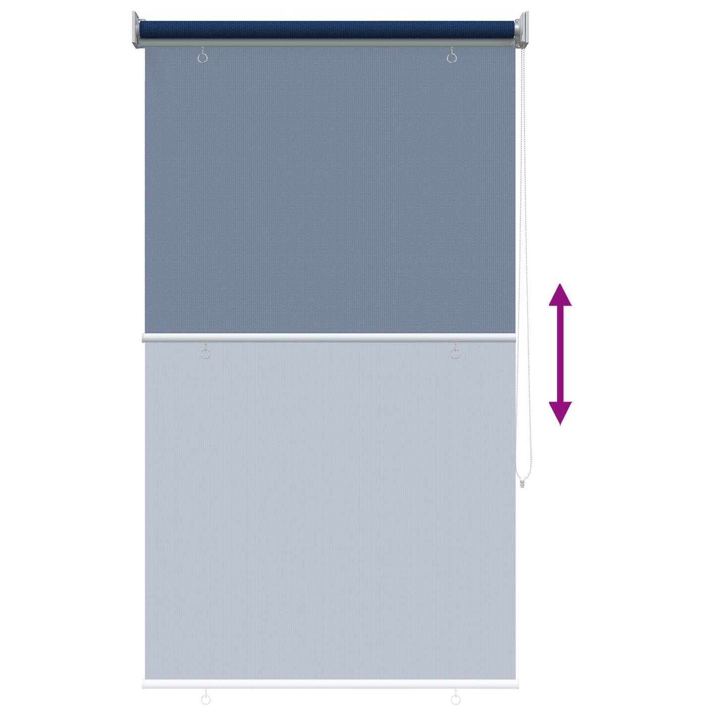 Udendørs rulleskærm 90% UV blok Blå 80 x 140 cm HDPE