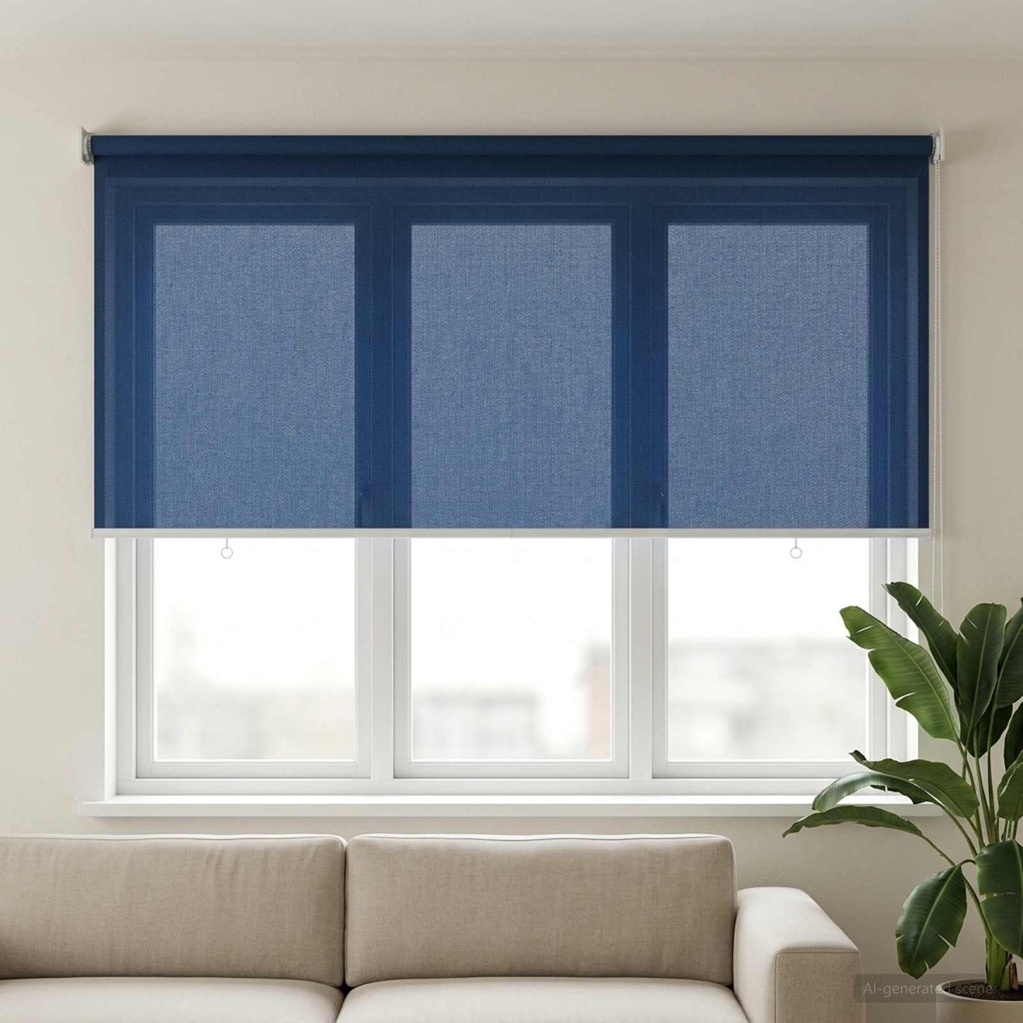 Udendørs rulleskærm 90% UV blok Blå 140 x 140 cm HDPE