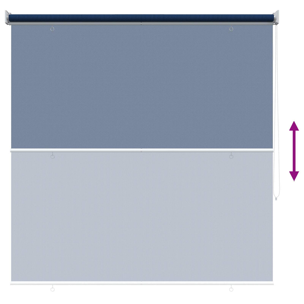 Udendørs rulleskærm 90% UV blok Blå 140 x 140 cm HDPE
