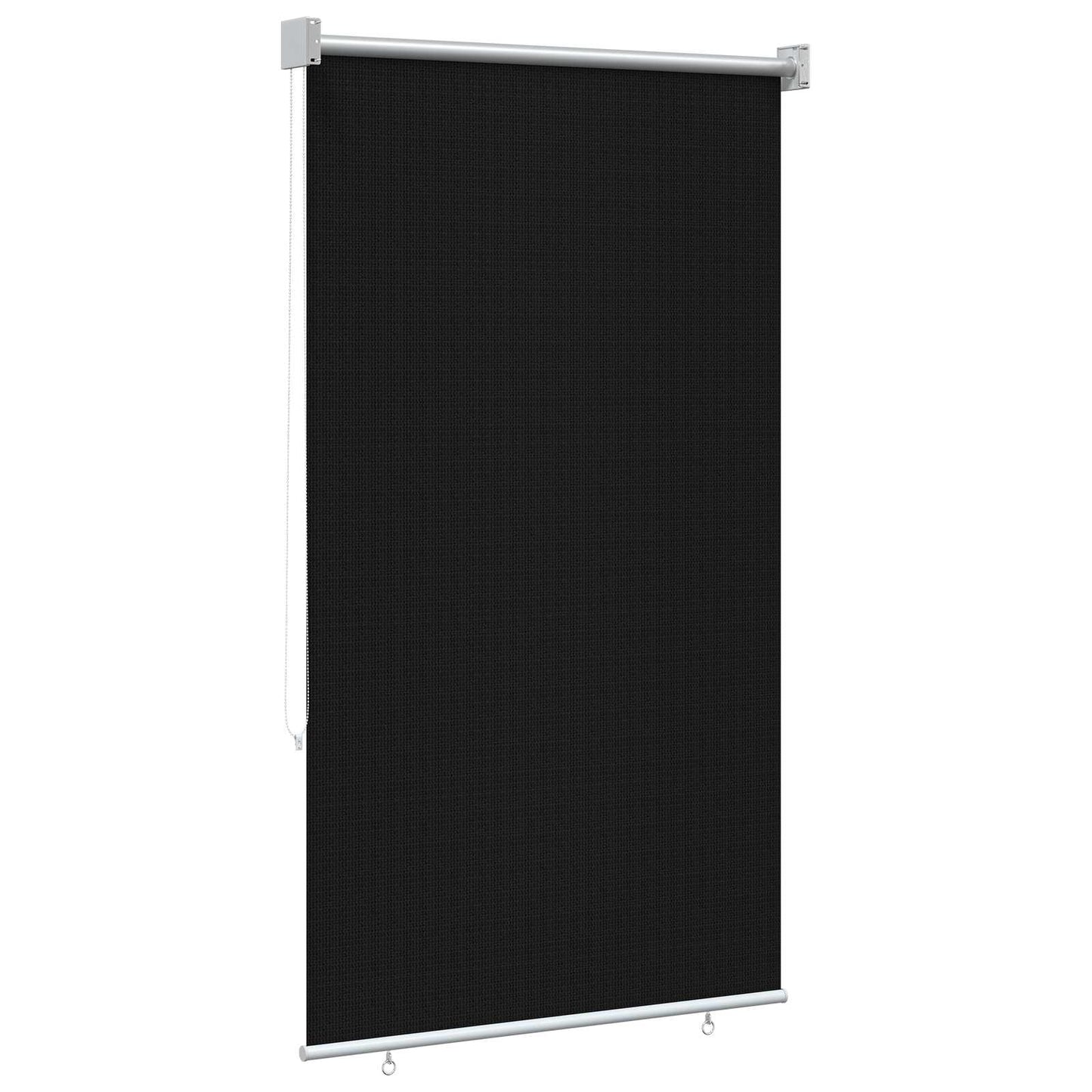 Udendørs rulleskærm 90% UV blok Sort 80 x 140 cm HDPE