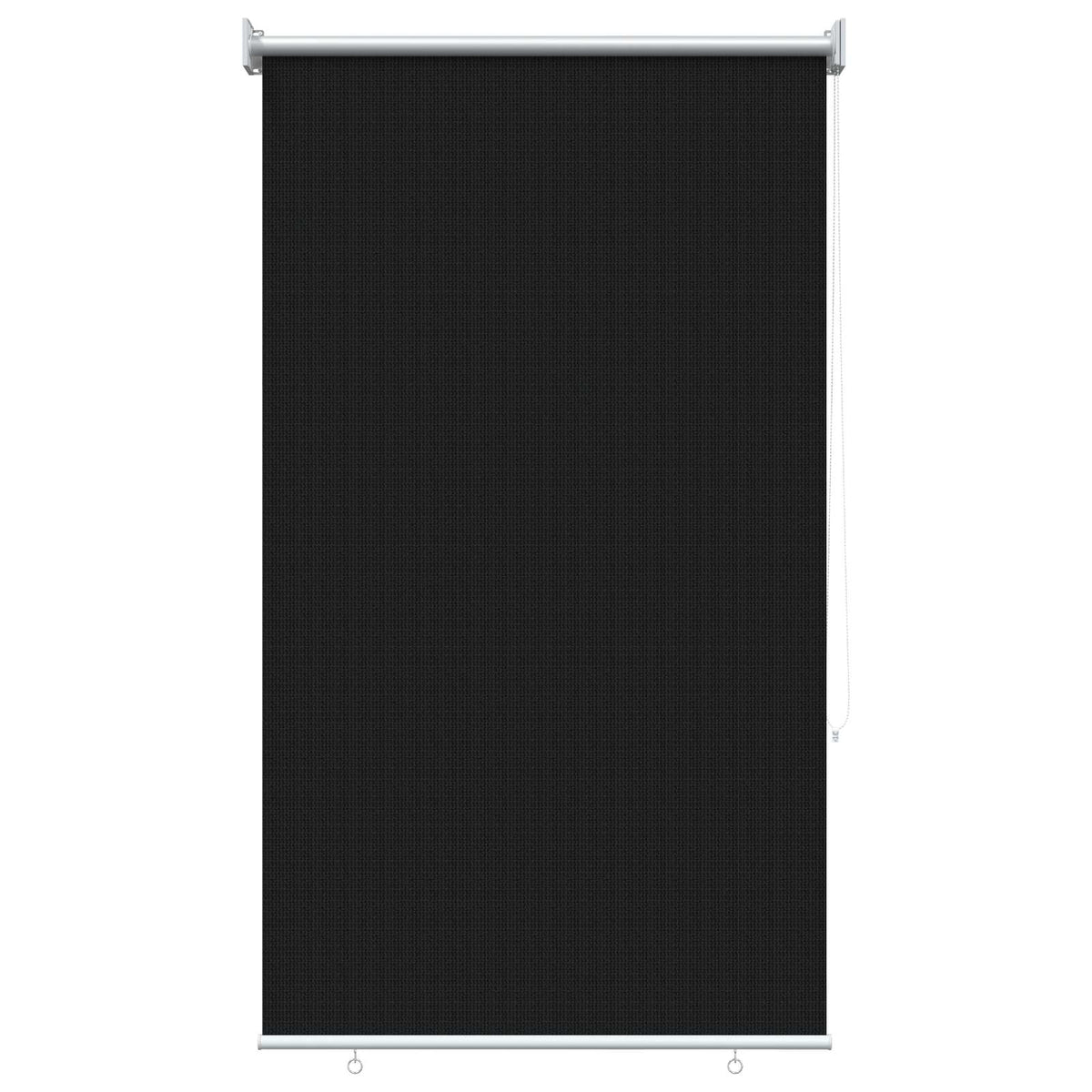 Udendørs rulleskærm 90% UV blok Sort 80 x 140 cm HDPE