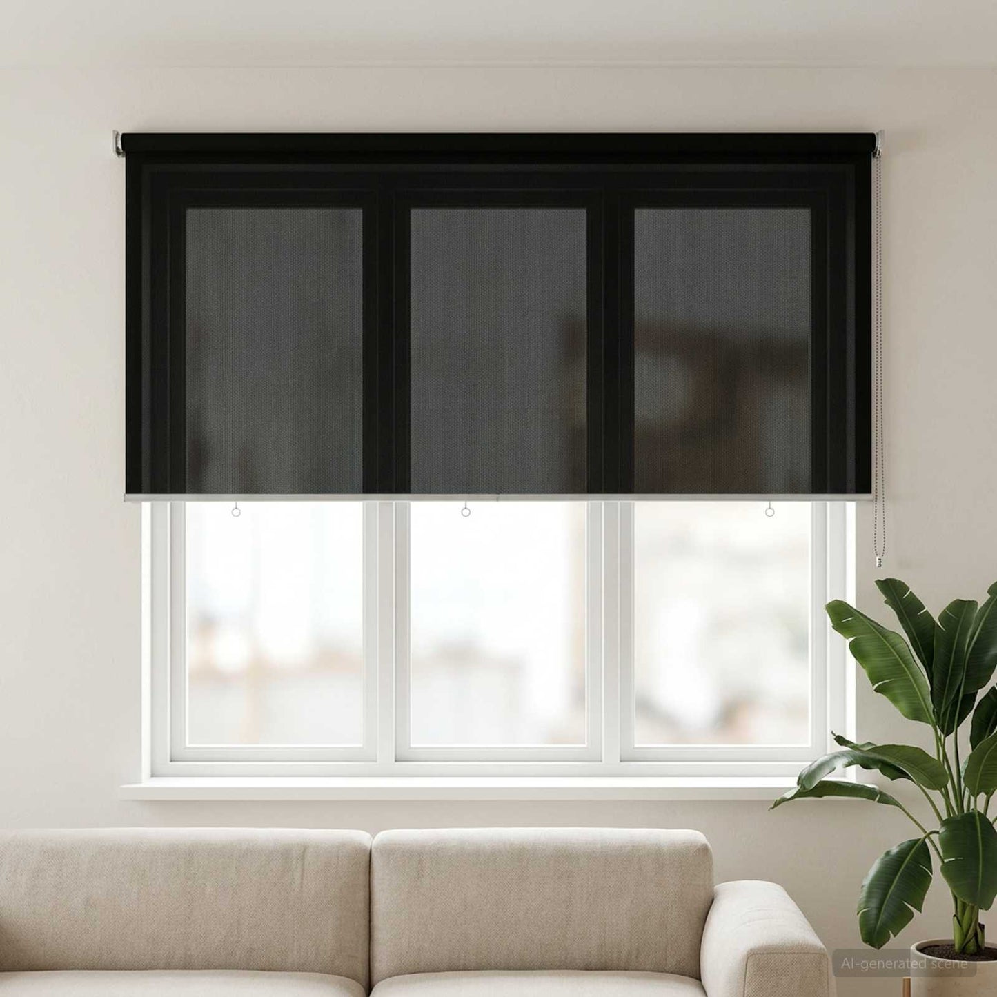 Udendørs rulleskærm 90% UV blok Sort 140 x 140 cm HDPE