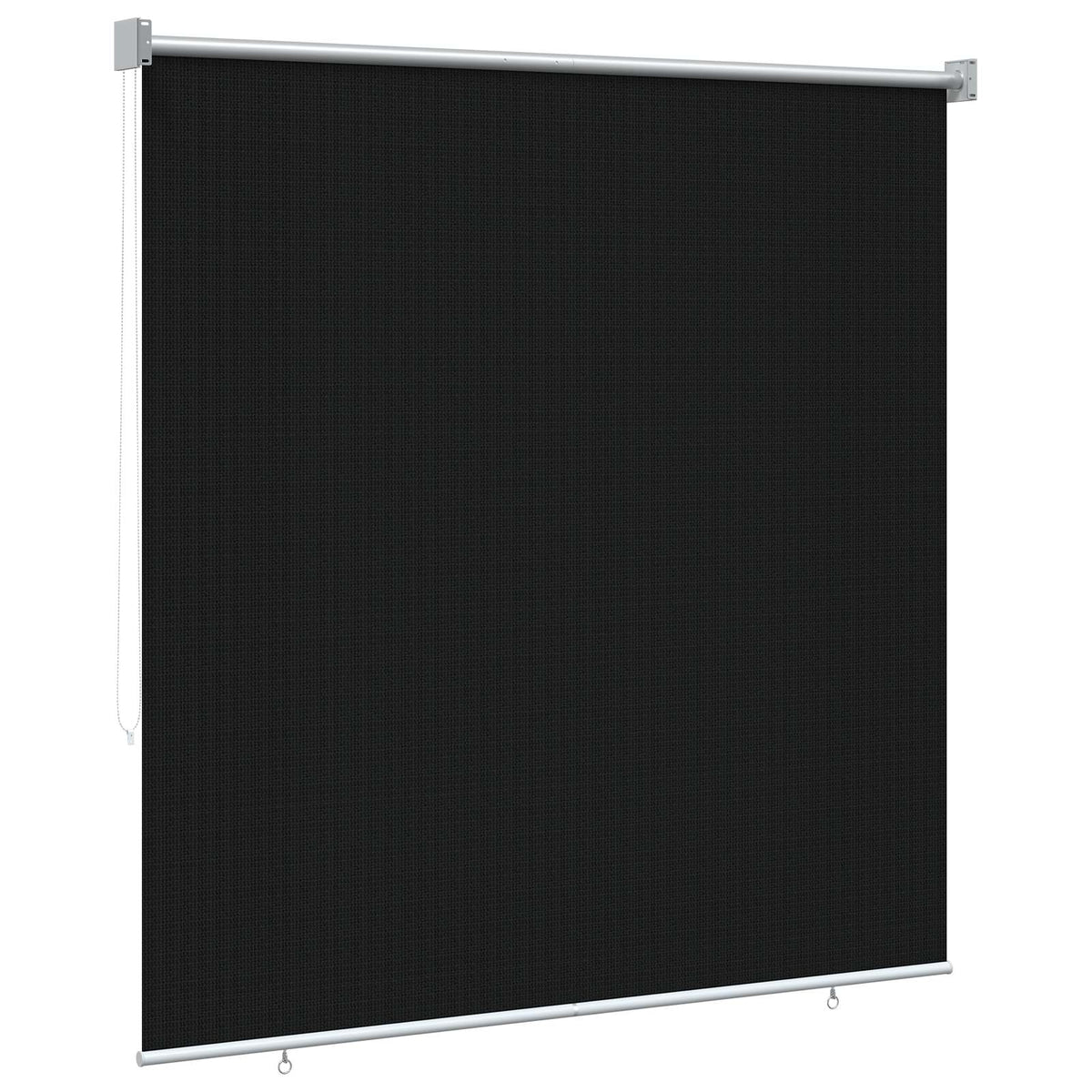 Udendørs rulleskærm 90% UV blok Sort 140 x 140 cm HDPE