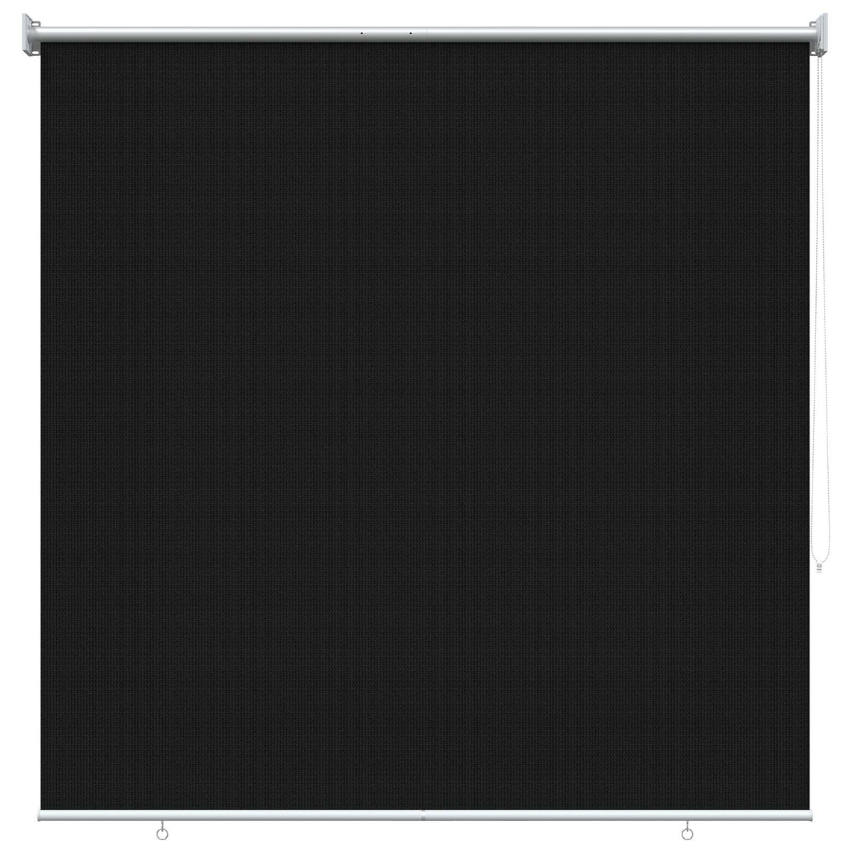 Udendørs rulleskærm 90% UV blok Sort 140 x 140 cm HDPE