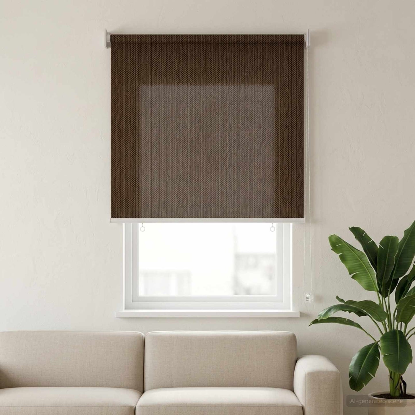 Udendørs rulleskærm 90% UV blok Brun 80 x 140 cm HDPE