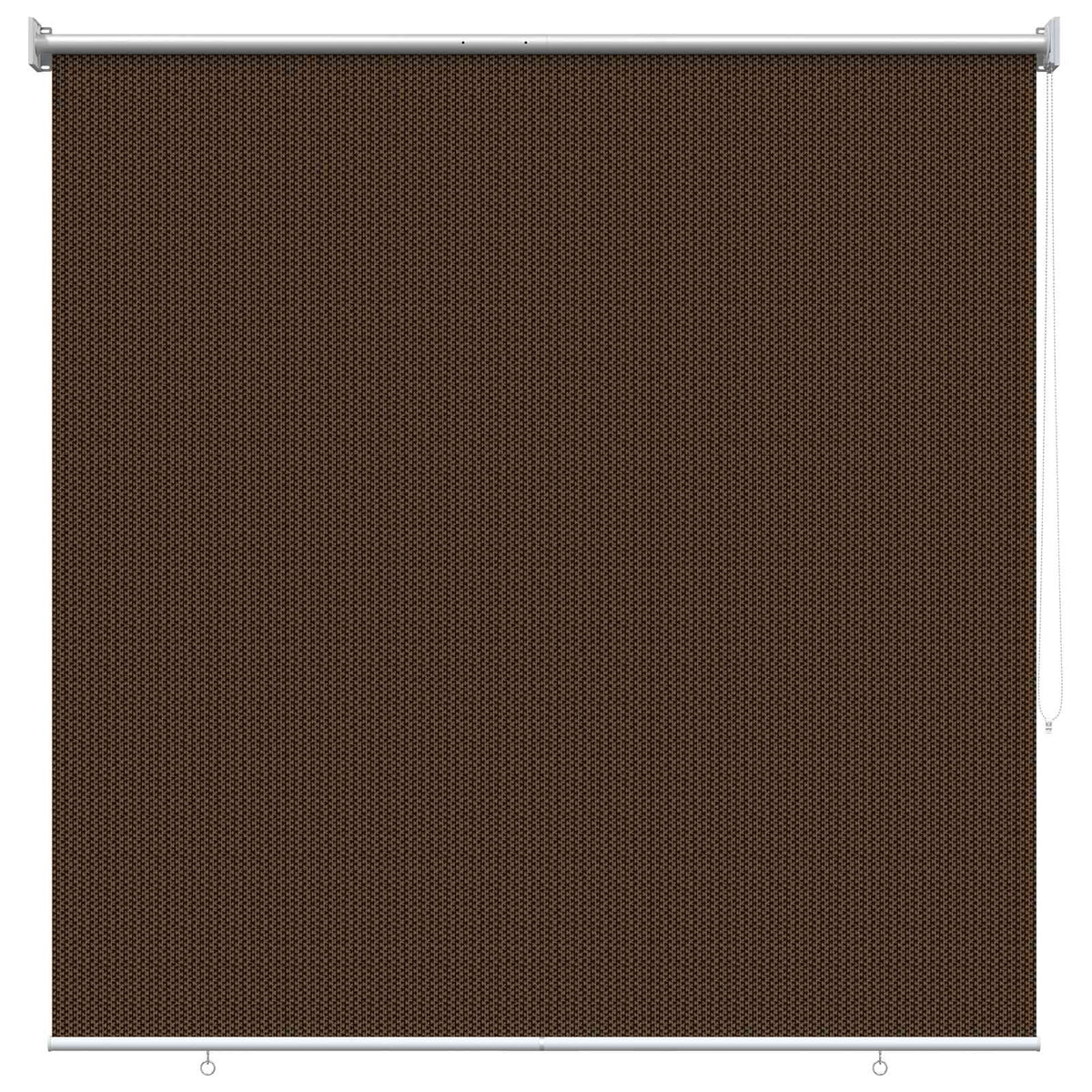 Udendørs rulleskærm 90% UV blok Brun 140 x 140 cm HDPE