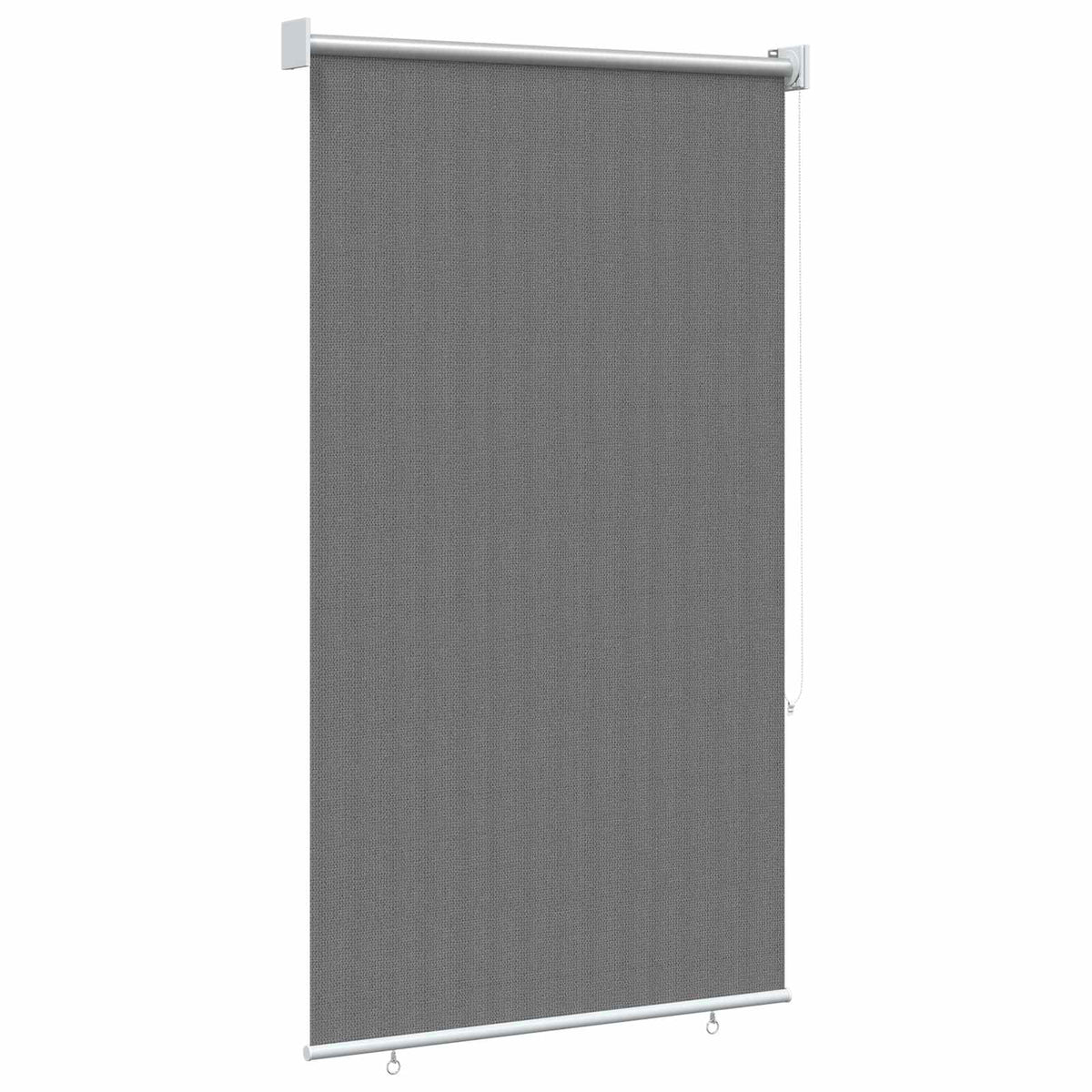 Udendørs rulleskærm 90% UV blok Lysegrå 80 x 140 cm HDPE