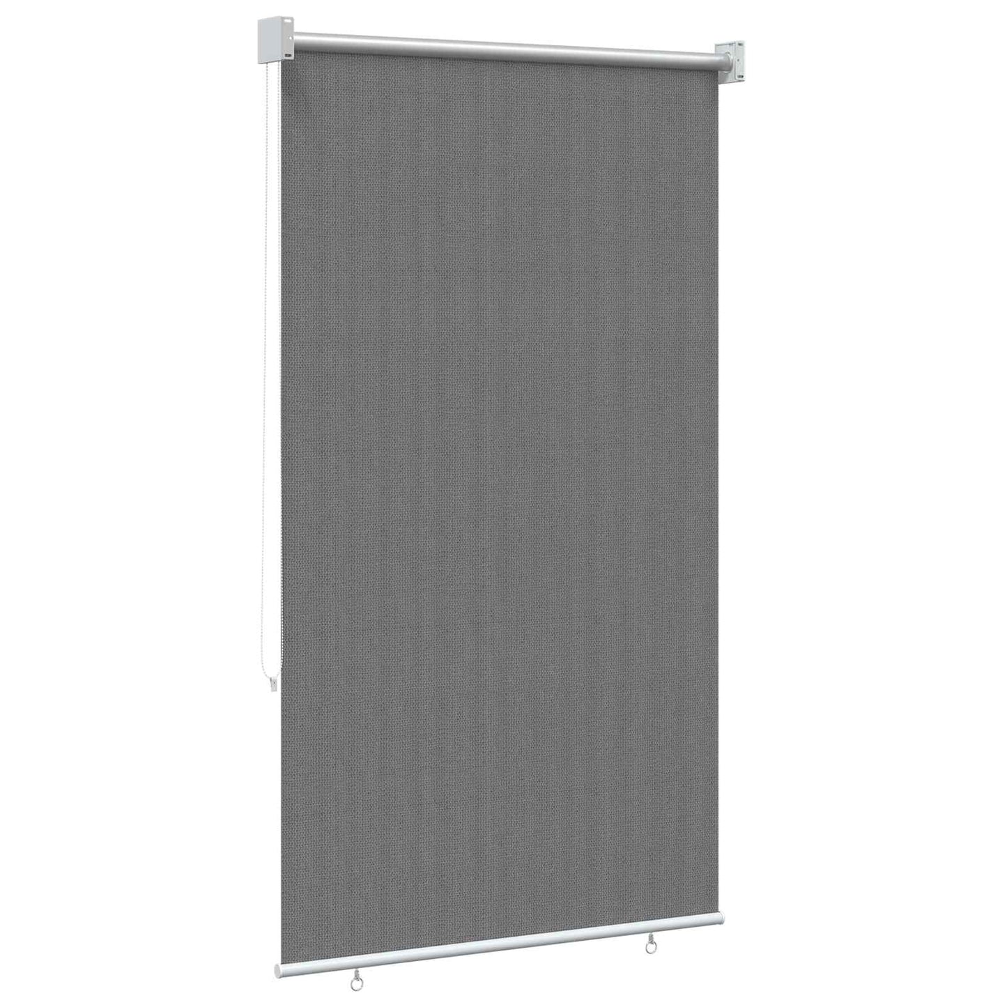 Udendørs rulleskærm 90% UV blok Lysegrå 80 x 140 cm HDPE