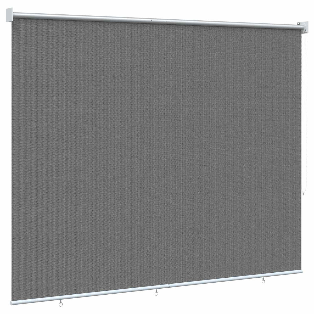 Udendørs rulleskærm 90% UV blok Lysegrå 180 x 140 cm HDPE