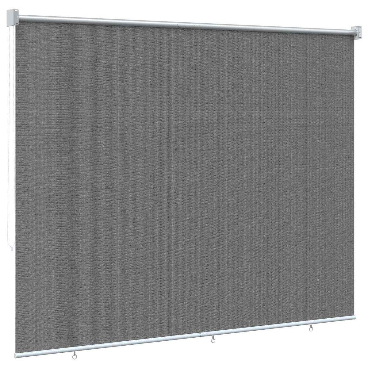 Udendørs rulleskærm 90% UV blok Lysegrå 180 x 140 cm HDPE