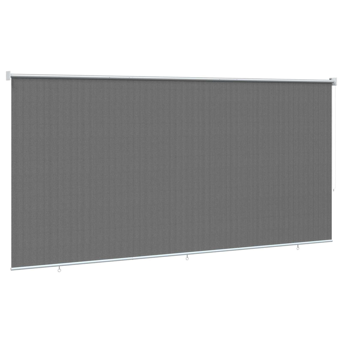 Udendørs rulleskærm 90% UV blok Lysegrå 350 x 140 cm HDPE