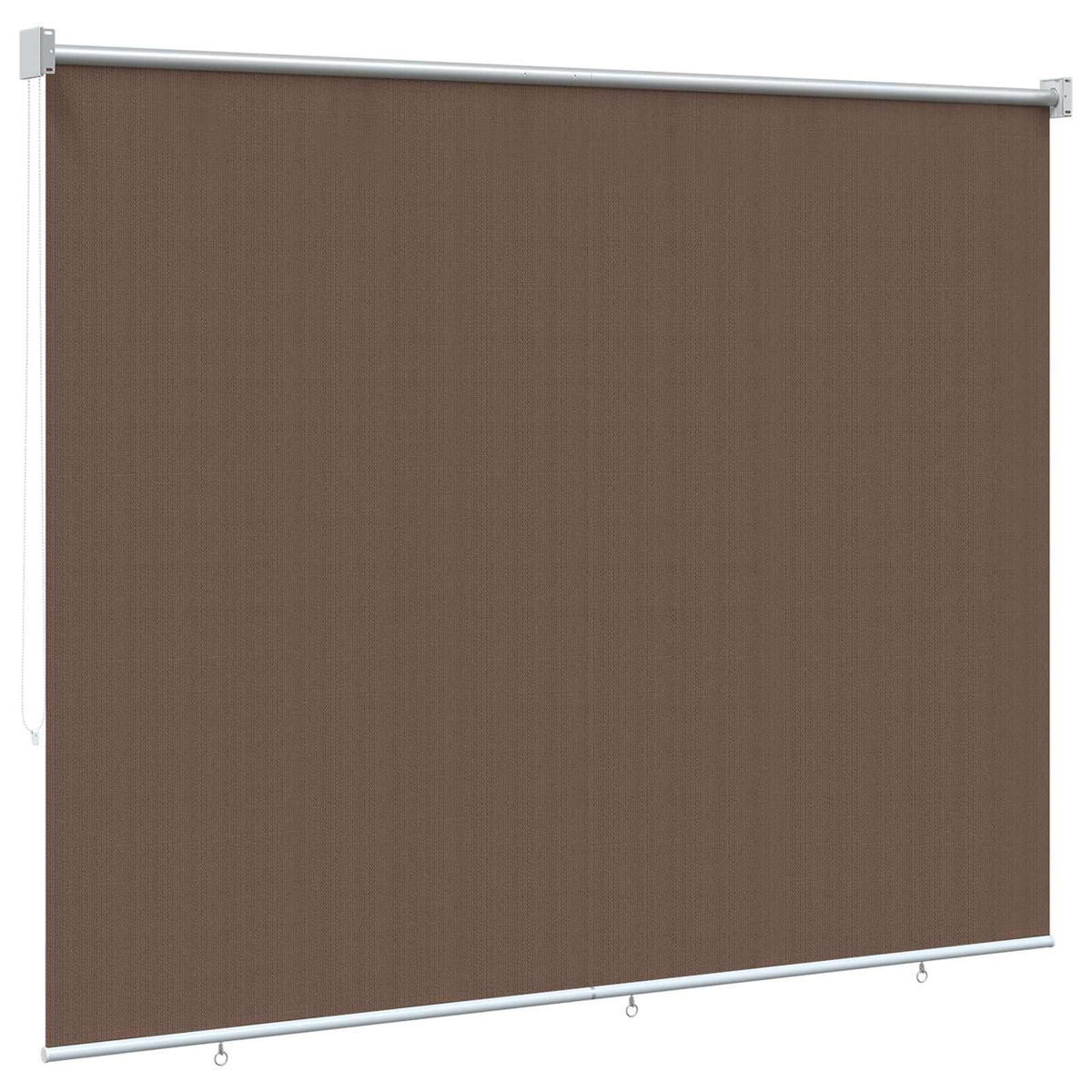 Udendørs rulleskærm 90% UV blok Gråbrun 140 x 140 cm HDPE