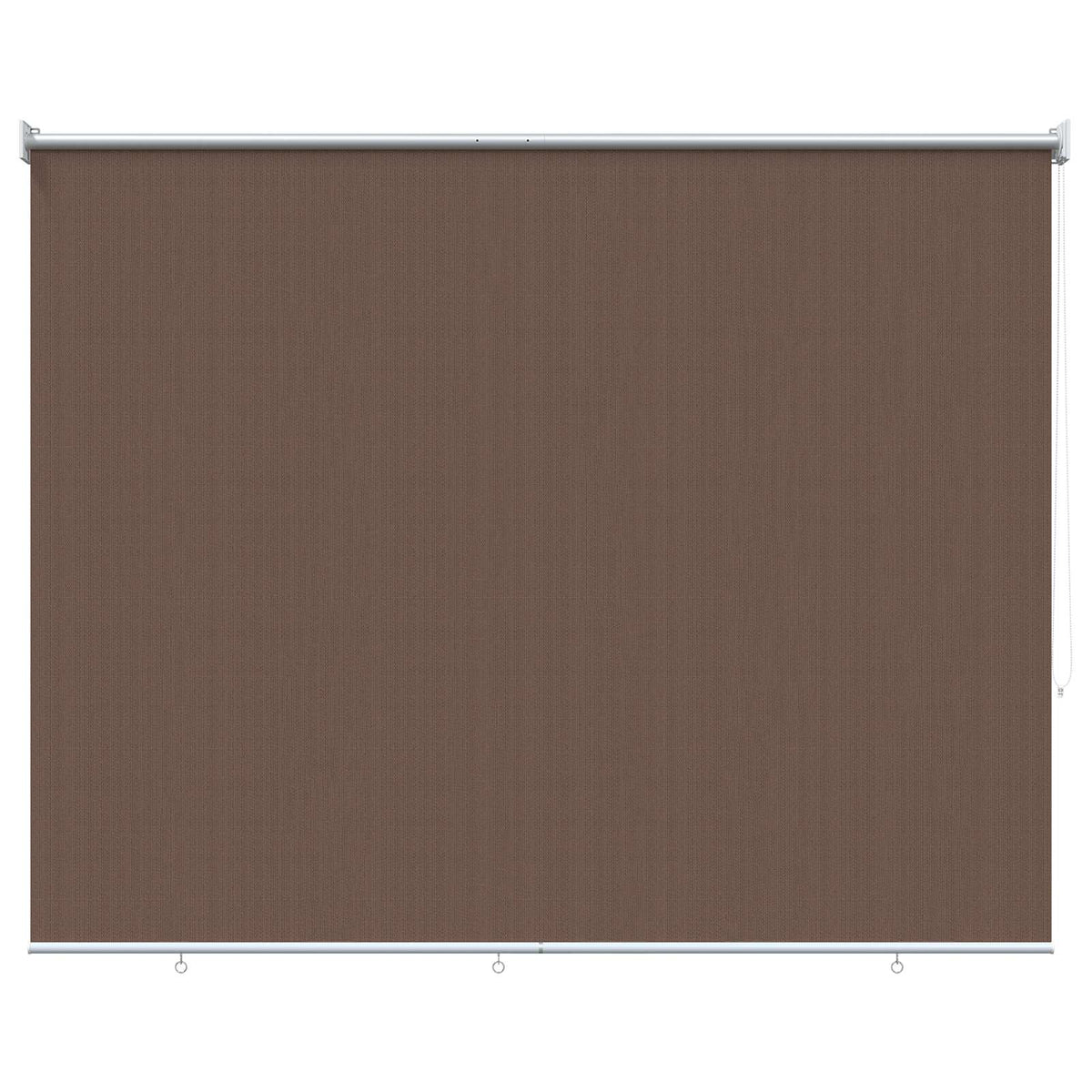 Udendørs rulleskærm 90% UV blok Gråbrun 180 x 140 cm HDPE