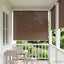 Udendørs rulleskærm 90% UV blok Gråbrun 220 x 140 cm HDPE