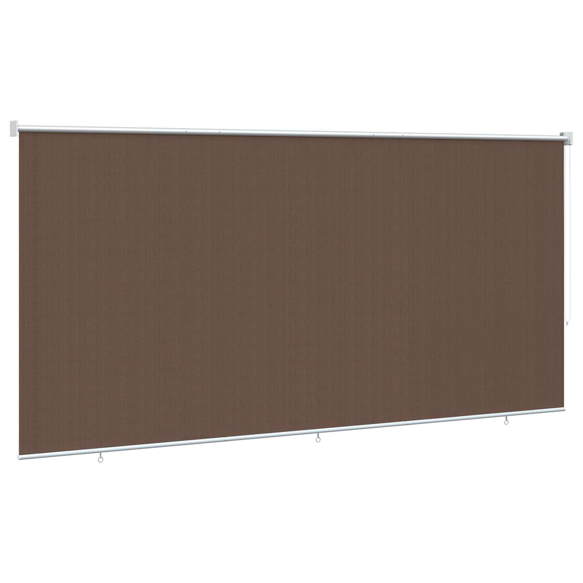 Udendørs rulleskærm 90% UV blok Gråbrun 350 x 140 cm HDPE