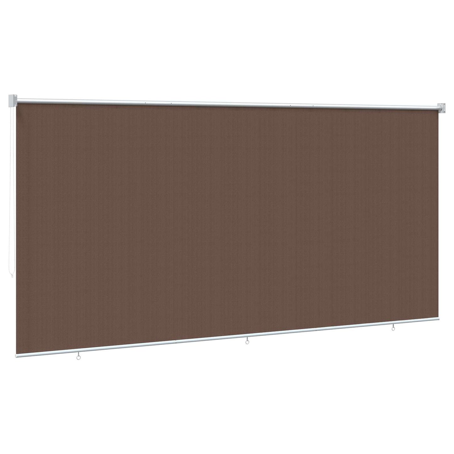 Udendørs rulleskærm 90% UV blok Gråbrun 350 x 140 cm HDPE