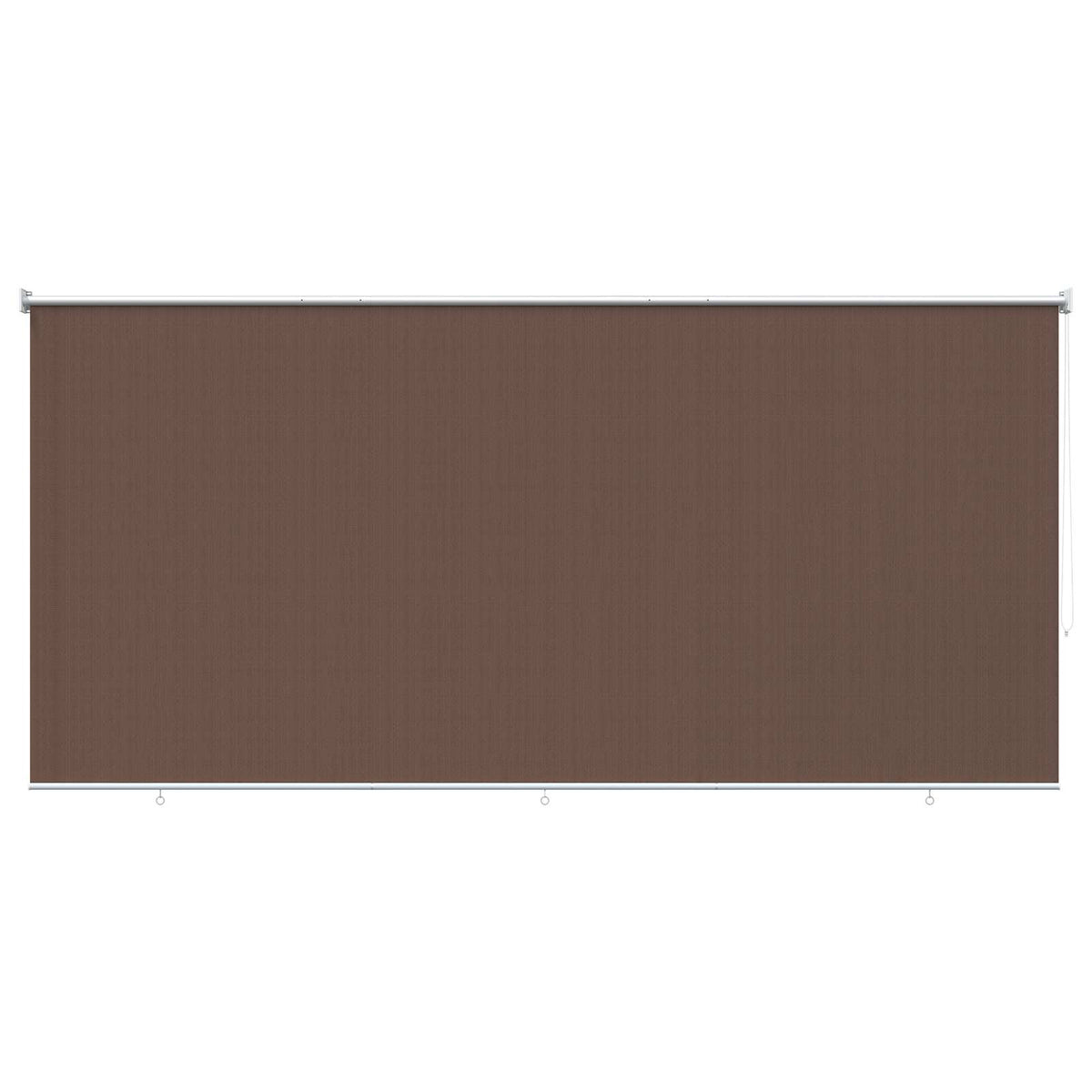 Udendørs rulleskærm 90% UV blok Gråbrun 350 x 140 cm HDPE