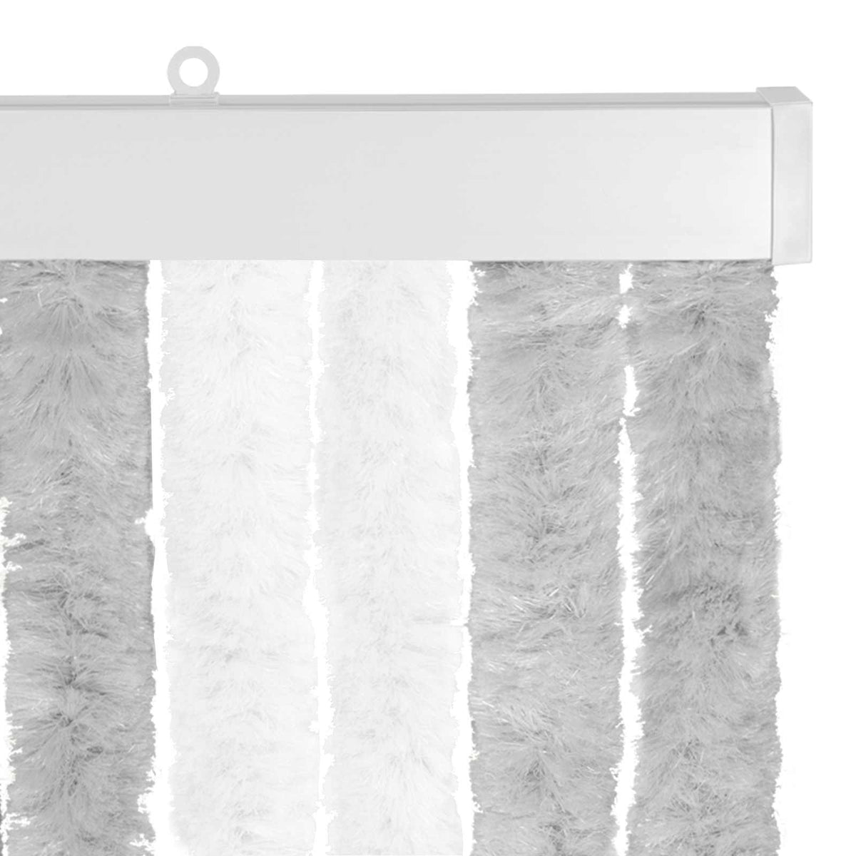Insektgardin i chenille Lys Grå og Hvid 56 x 200 cm 100% PP
