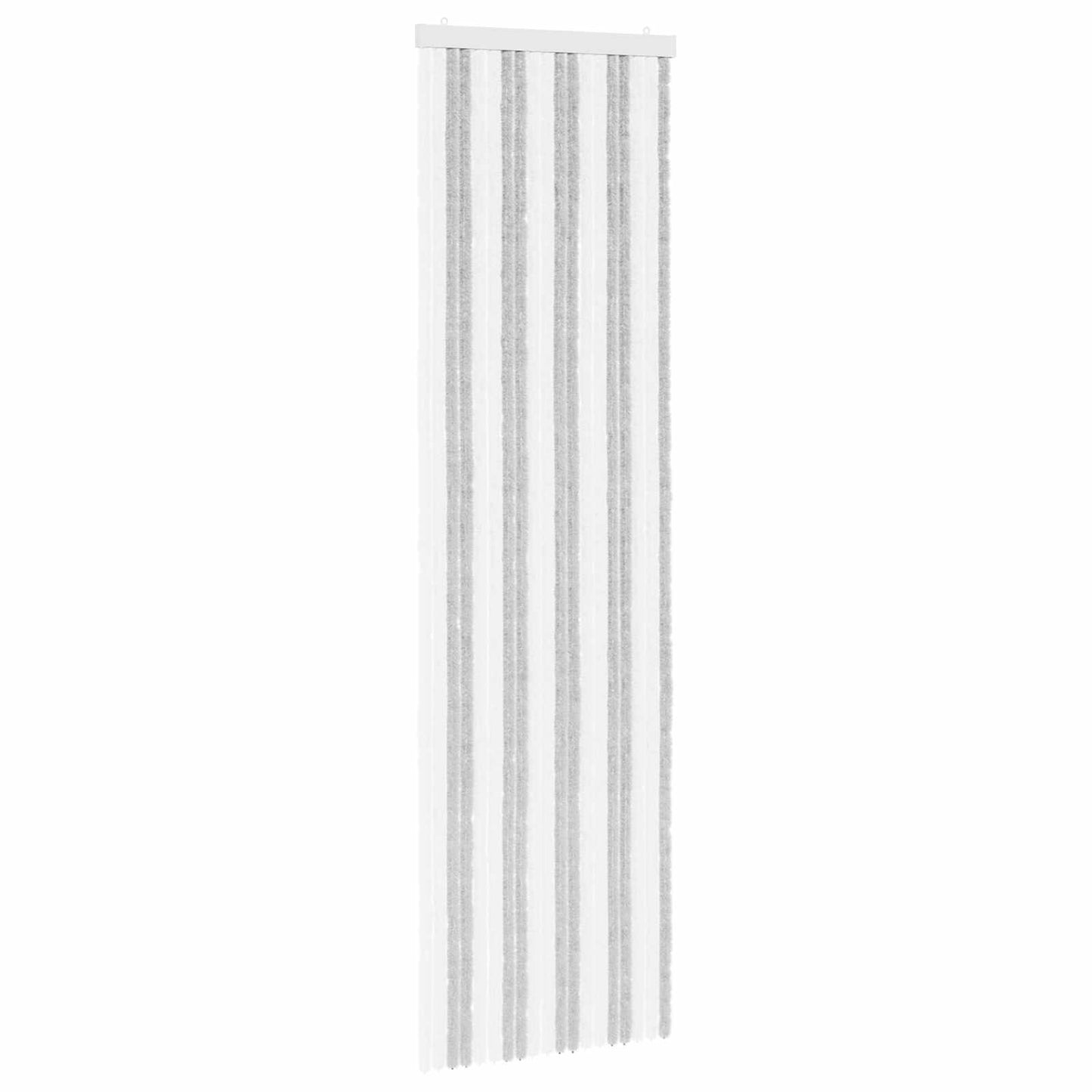 Insektgardin i chenille Lys Grå og Hvid 56 x 200 cm 100% PP
