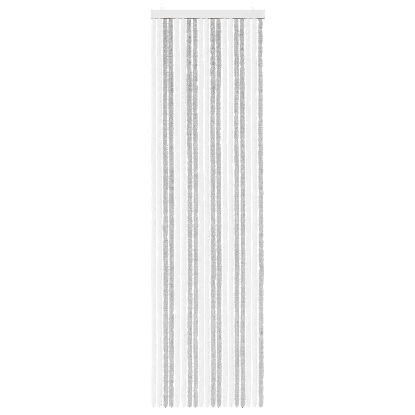 Insektgardin i chenille Lys Grå og Hvid 56 x 200 cm 100% PP