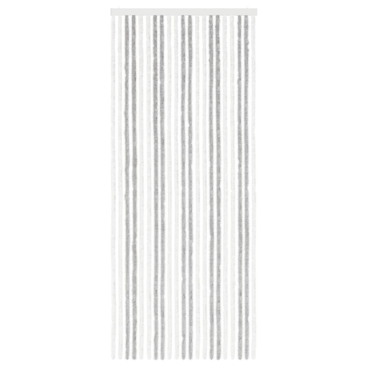 Insektgardin i chenille Lys Grå og Hvid 90 x 220 cm 100% PP