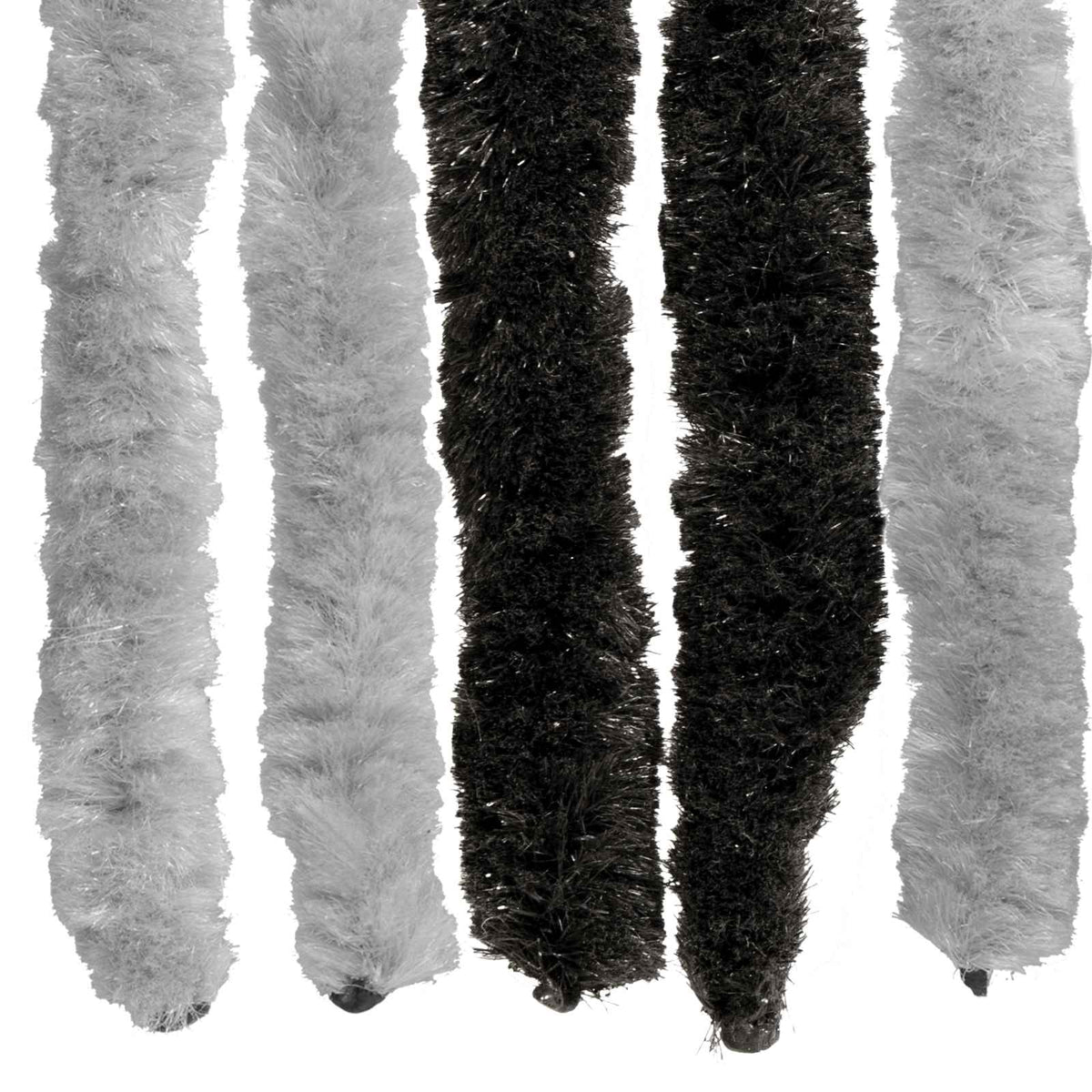 Insektgardin i chenille Grå og sort 56 x 185 cm 100% PP