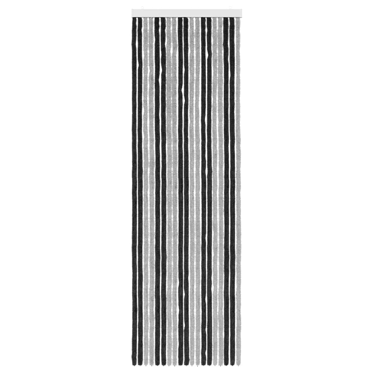Insektgardin i chenille Grå og sort 56 x 185 cm 100% PP