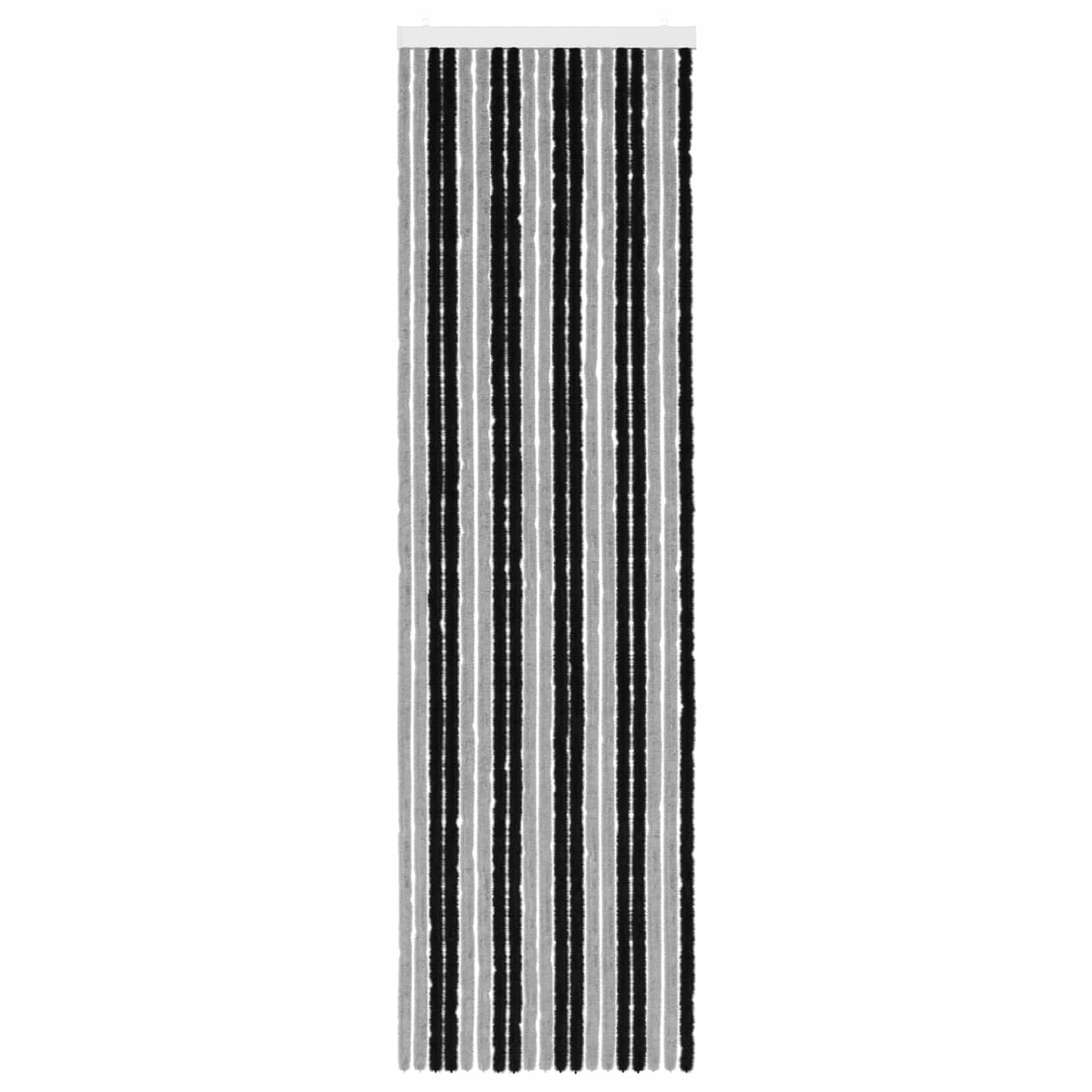Insektgardin i chenille Grå og sort 56 x 200 cm 100% PP