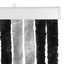 Insektgardin i chenille Grå og sort 100 x 200 cm 100% PP