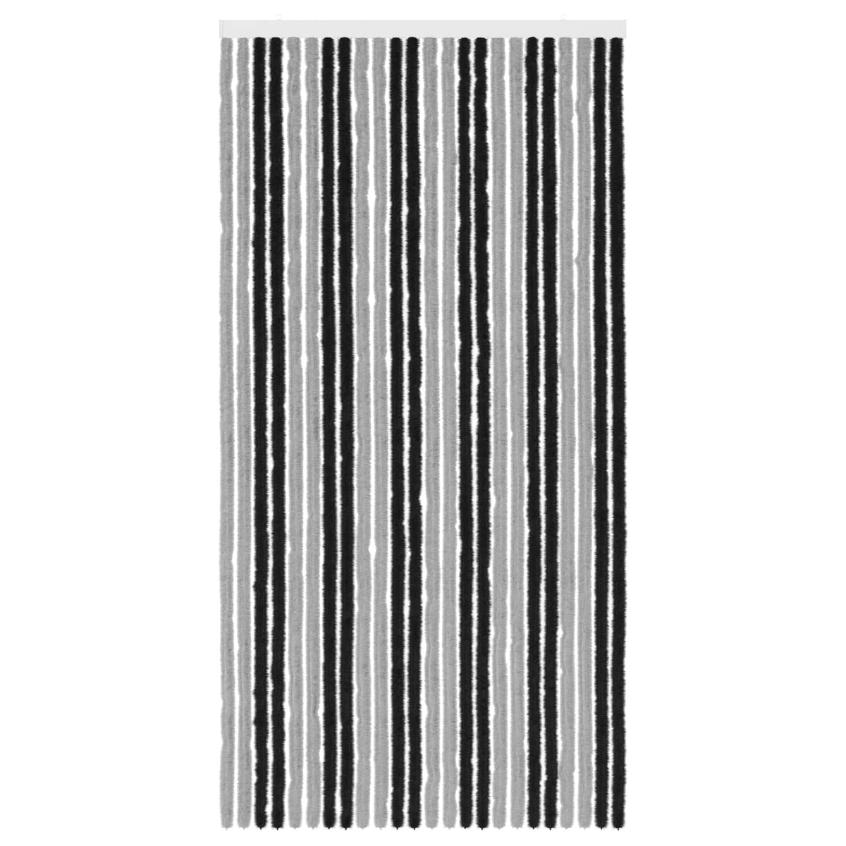 Insektgardin i chenille Grå og sort 100 x 200 cm 100% PP