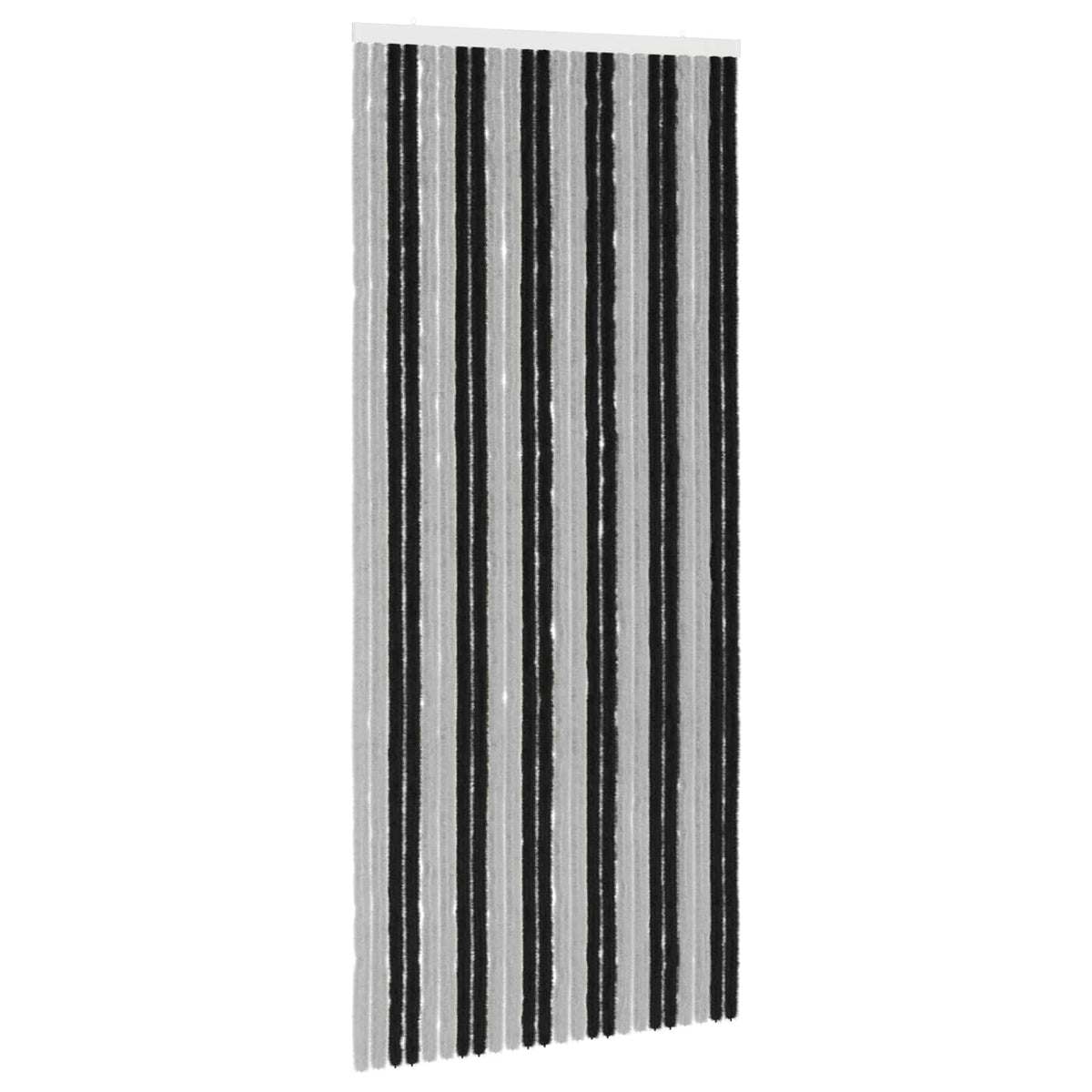 Insektgardin i chenille Grå og sort 100 x 230 cm 100% PP