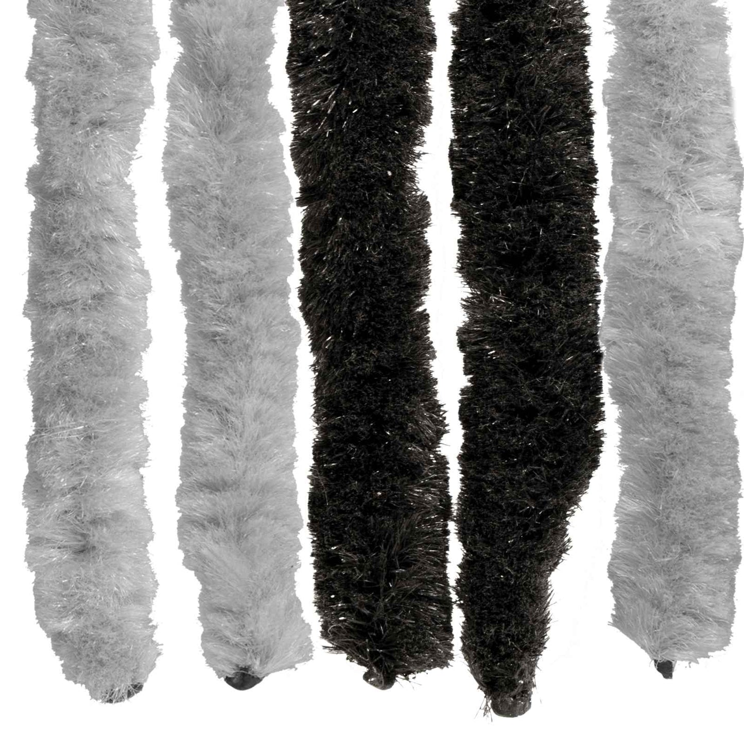 Insektgardin i chenille Grå og sort 118 x 220 cm 100% PP