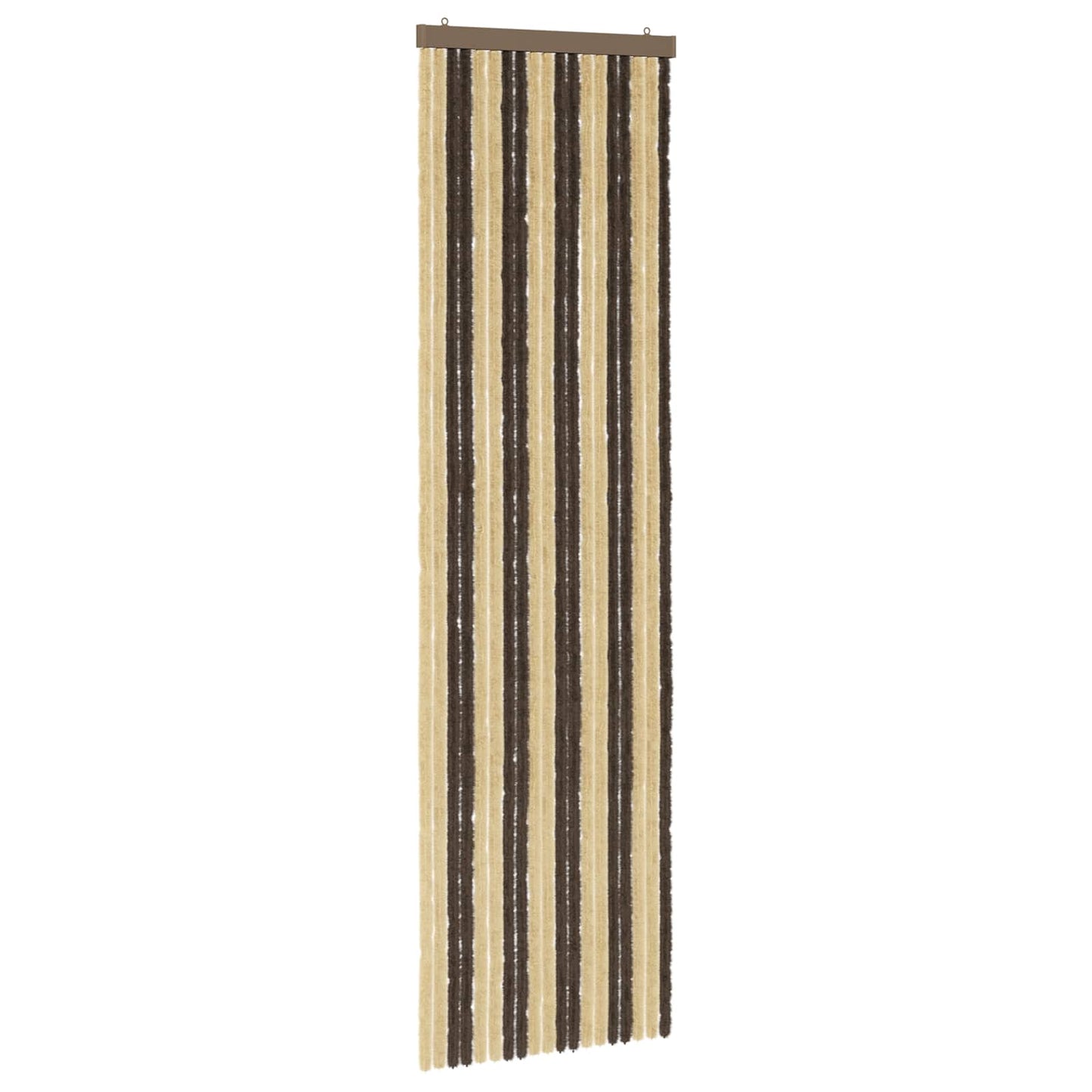 Insektgardin i chenille Mørkebrun og Beige 56 x 200 cm 100% PP