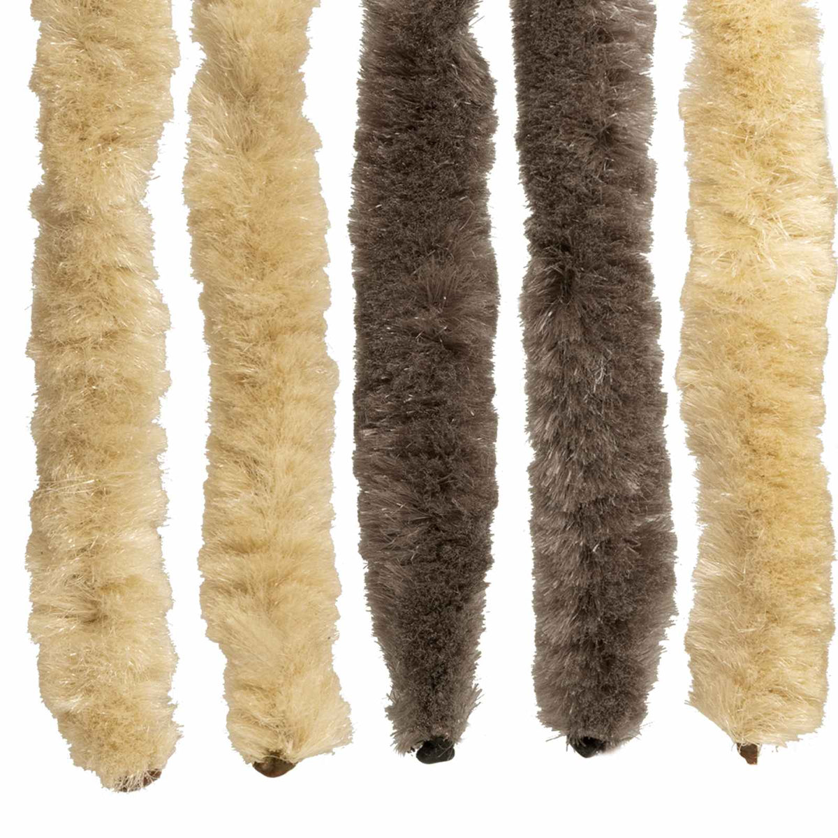 Insektgardin i chenille Mørkebrun og Beige 90 x 220 cm 100% PP