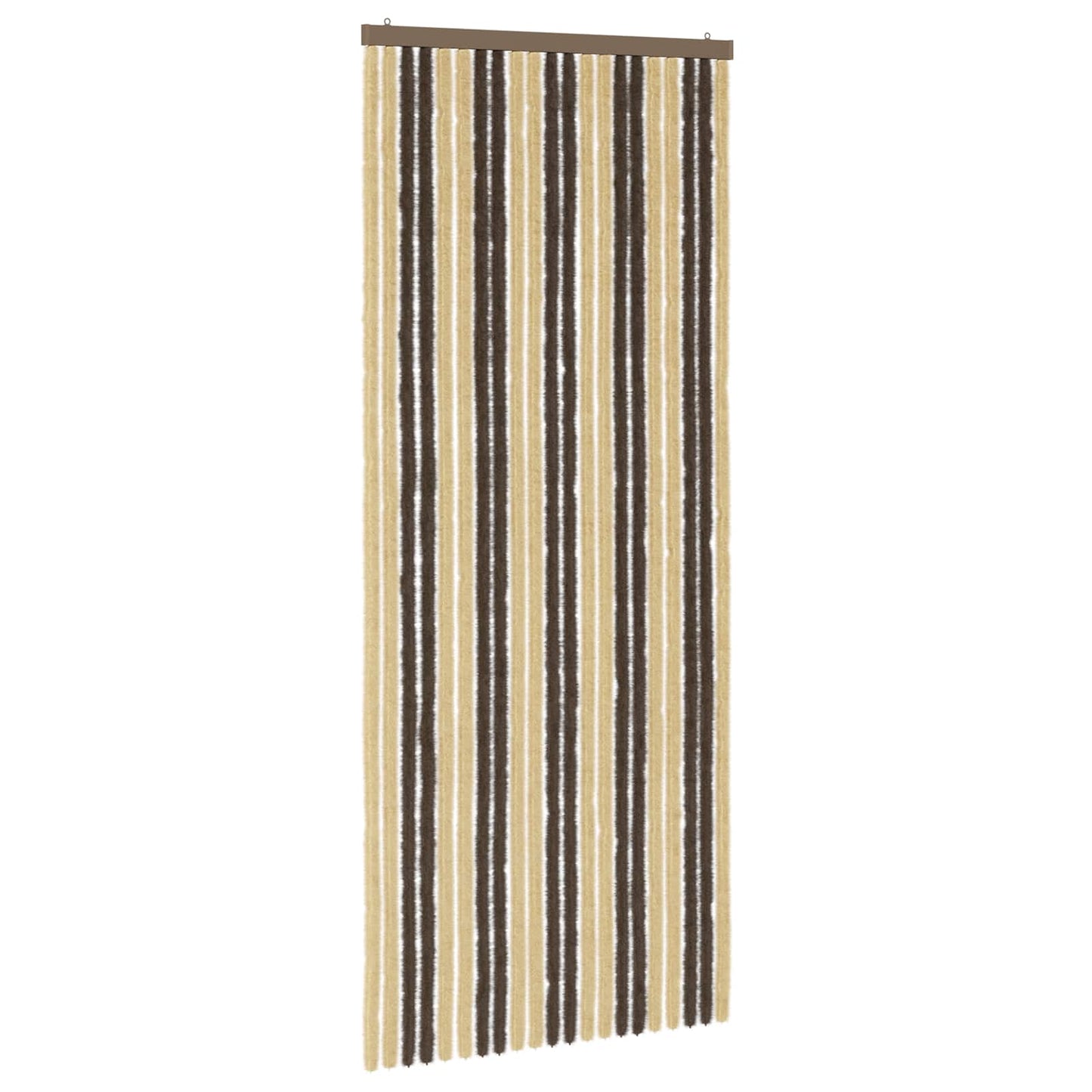 Insektgardin i chenille Mørkebrun og Beige 90 x 220 cm 100% PP