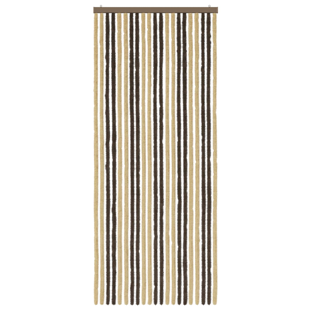 Insektgardin i chenille Mørkebrun og Beige 90 x 220 cm 100% PP