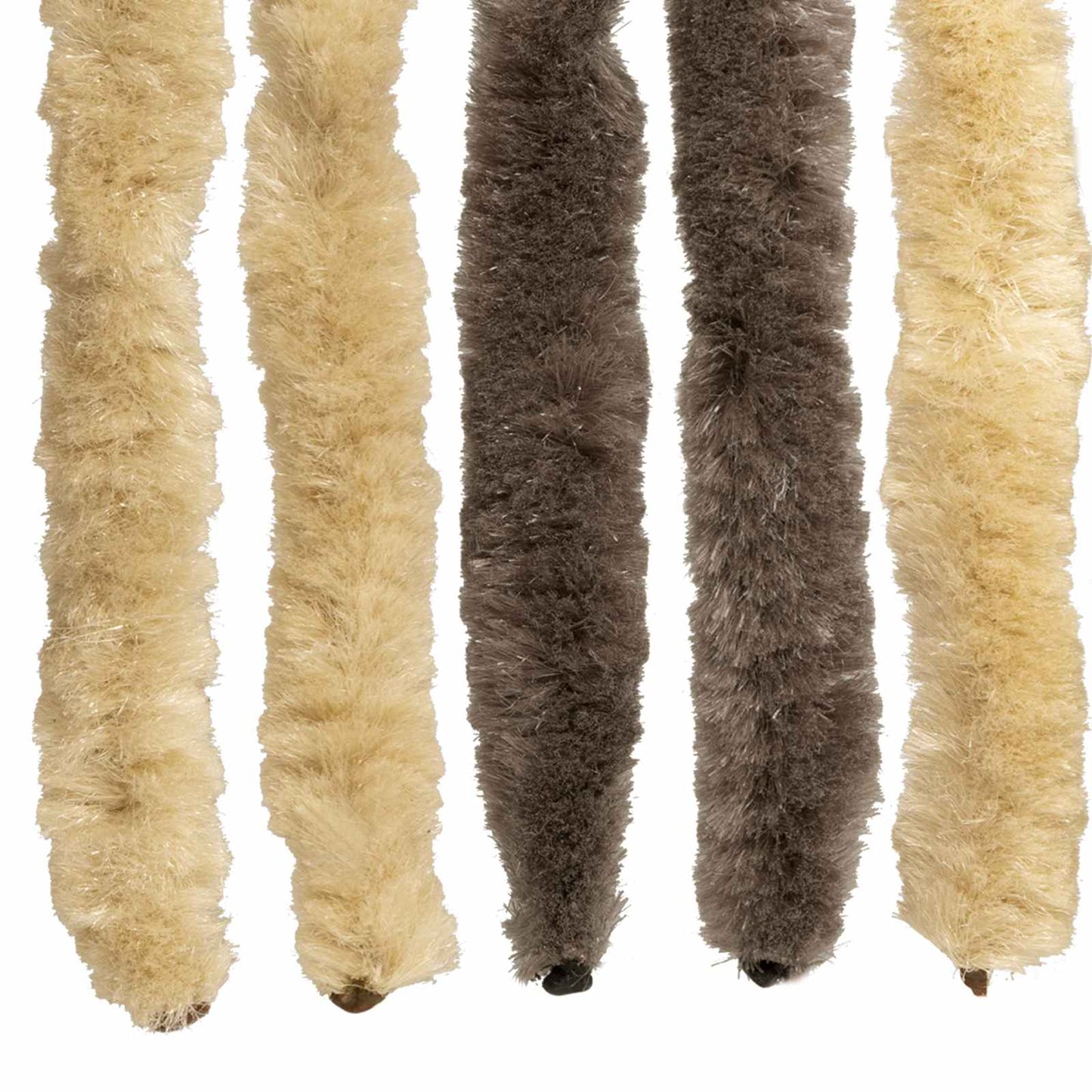 Insektgardin i chenille Mørkebrun og Beige 100 x 200 cm 100% PP