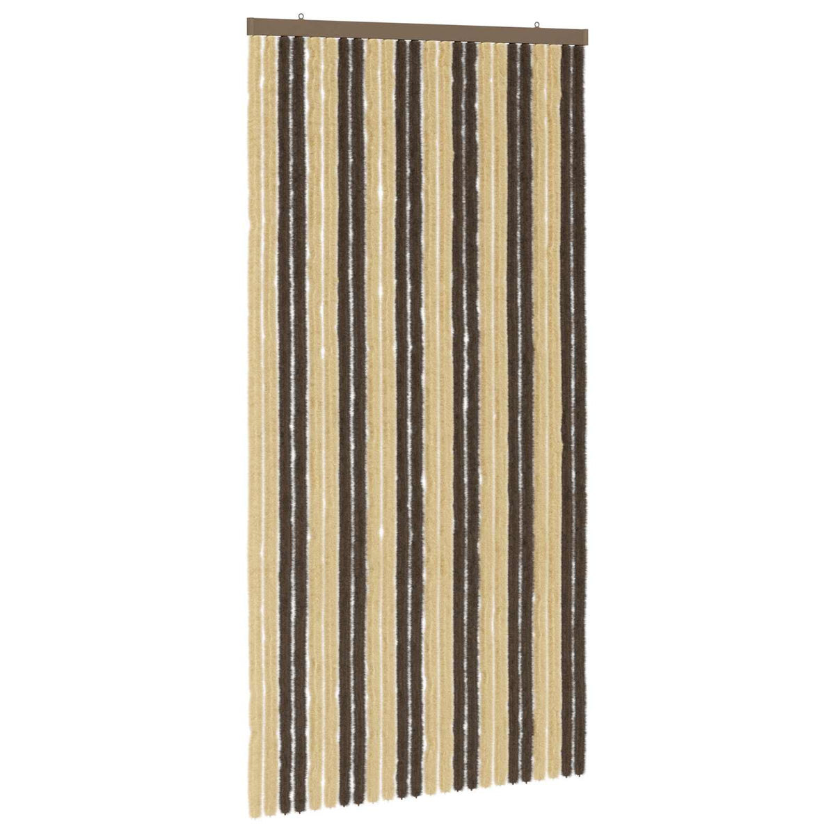 Insektgardin i chenille Mørkebrun og Beige 100 x 200 cm 100% PP