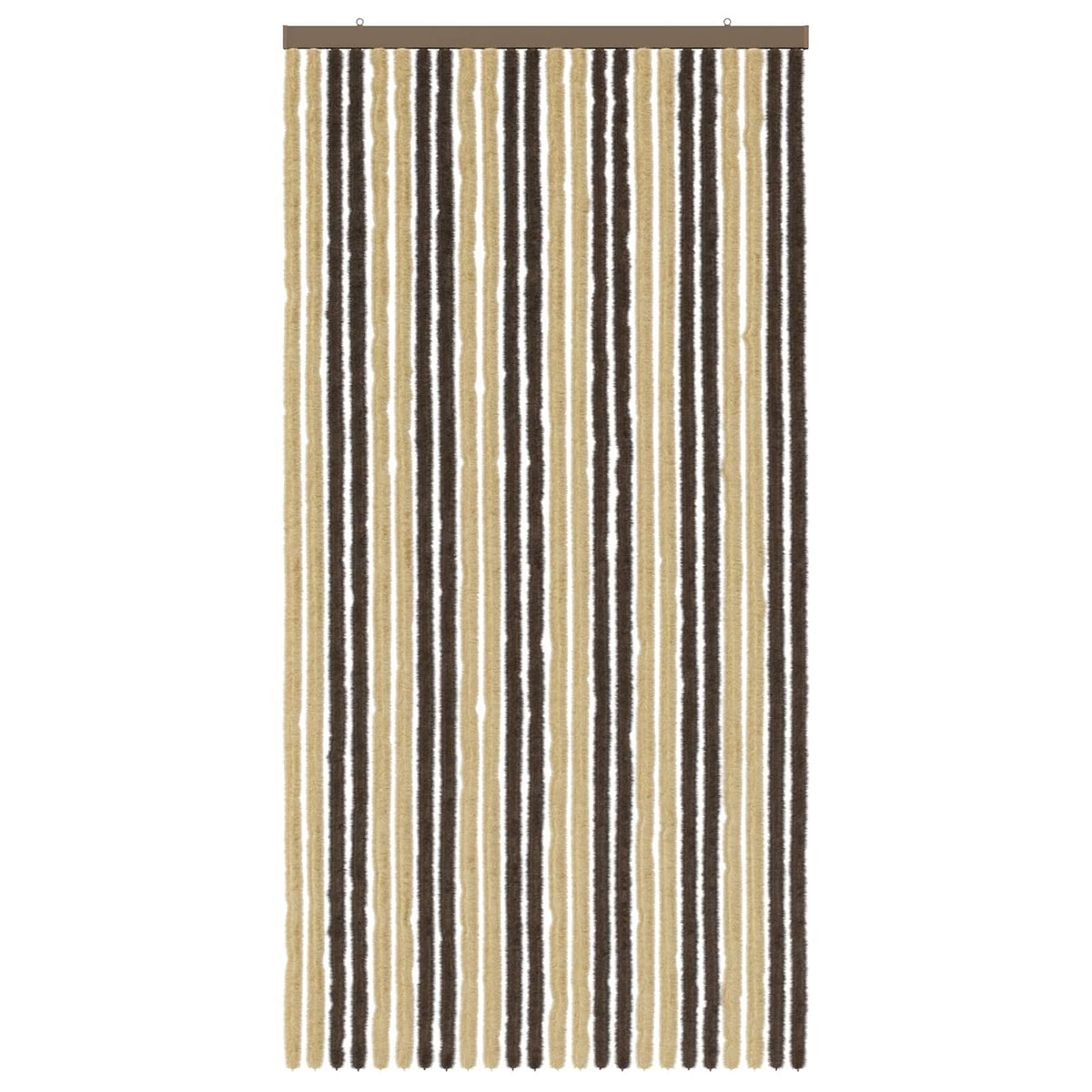 Insektgardin i chenille Mørkebrun og Beige 100 x 200 cm 100% PP
