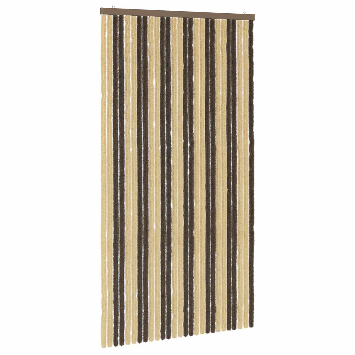 Insektgardin i chenille Mørkebrun og Beige 118 x 220 cm 100% PP
